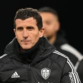 Leeds United's Spanish head coach Javi Gracia joins the media from 1 o'clock at Thorp Arch (Photo by GLYN KIRK/AFP via Getty Images)