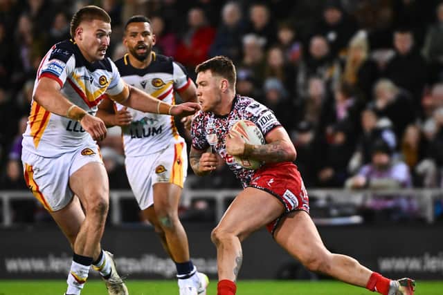 On-loan Leigh Leopards back Keanan Brand is set to make his Castleford Tigers debut against St Helens on Saturday. Picture by Olly Hassell/SWpix.com.
