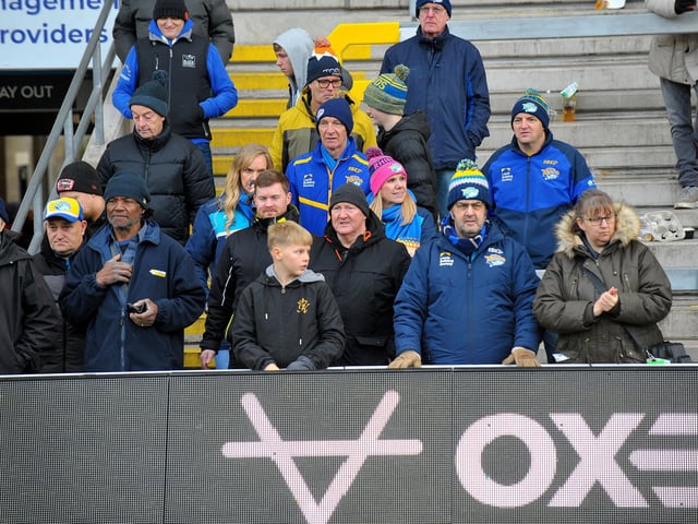 Some of the more than 9,000 fans who braved the cold at AMT Headingley on Boxing Day, to see Leeds Rhinos' 41-22 defeat of Wakefield Trinity.