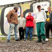 Leeds band Ultimate Thunder. From left to right: James Heselwood, Alex Sykes, Scott Anderson, Matthew Watson, Kenneth Stainburn and John Densley.