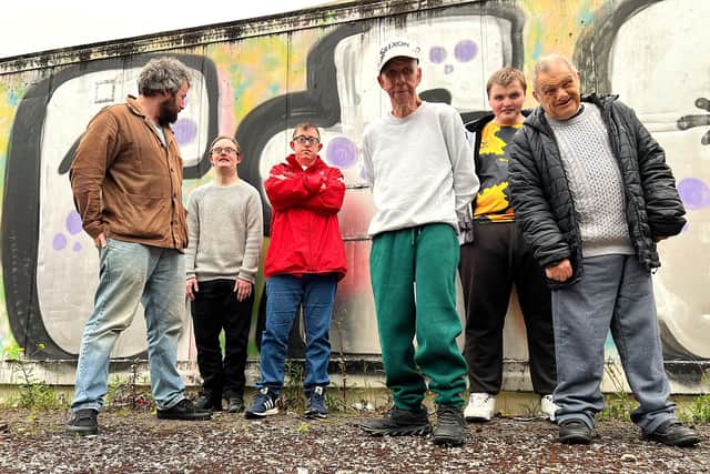 Leeds band Ultimate Thunder. From left to right: James Heselwood, Alex Sykes, Scott Anderson, Matthew Watson, Kenneth Stainburn and John Densley.