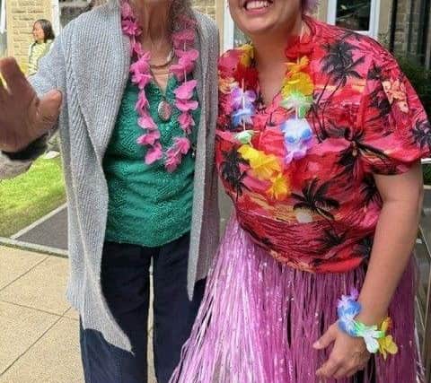 Guiseley Manor resisdent Christine Horsley with deputy manager Kiley Brown