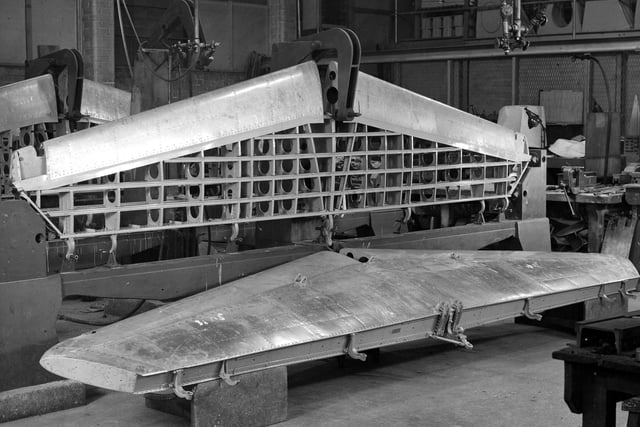 Wings for Firebrand IV aircraft under construction.