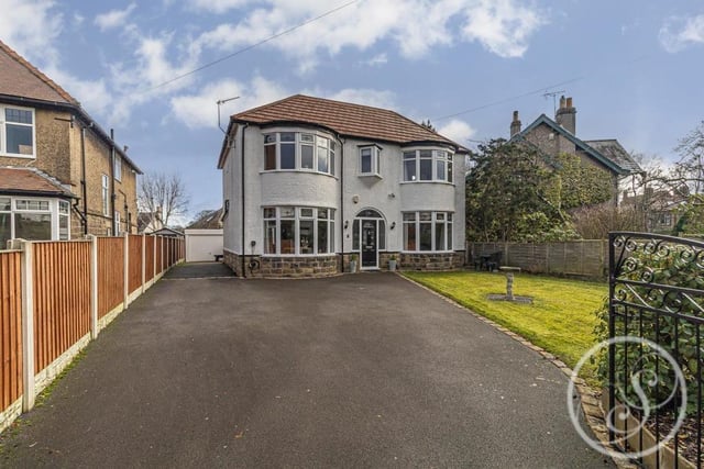 This four bedroom detached home is situated on West Park Road in close proximity to Roundhay Park, Street Lane and all the amenities on offer in the suburb. Externally, the property boasts a large driveway that runs down the side of the house to the detached garage, a front garden laid to lawn with patio area, and to the rear a garden primarily laid to lawn with two patio areas that capture sunlight throughout the day.
