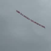 The message that flew over Headingley Stadium was masterminded by a Leeds bar.