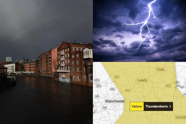The Met Office has issued a thunderstorm warning in Leeds until 7pm tonight (Photo: National World/Met Office)