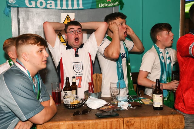 Aire Bar is known for its great TV and buzzing atmosphere. Pictured are England fans watch the England v Croatia match in 2021.