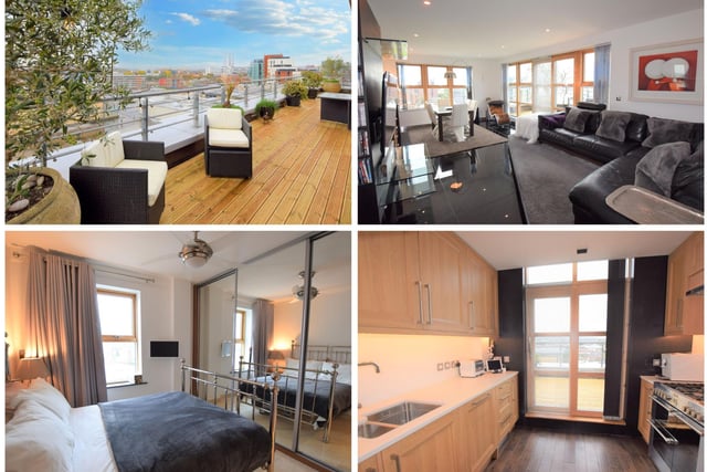The apartment is situated at St James Quay by the River Aire and is on the market for £420,000