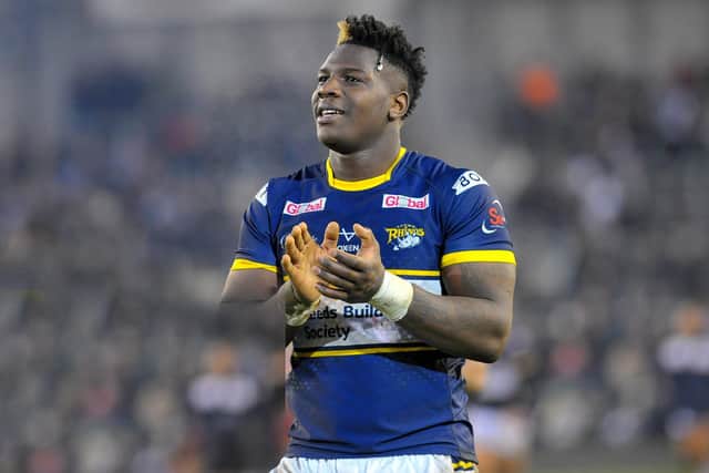 French international Justin Sangare is among the players in line to make their Rhinos debut at Warrington on Thursday. Picture by Steve Riding.