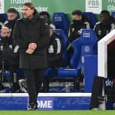 INJURY UPDATE: From Leeds United boss Daniel Farke, above, pictured during Friday night's Championship victory at leaders Leicester City.
Photo by Michael Regan/Getty Images.