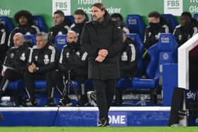 INJURY UPDATE: From Leeds United boss Daniel Farke, above, pictured during Friday night's Championship victory at leaders Leicester City.
Photo by Michael Regan/Getty Images.
