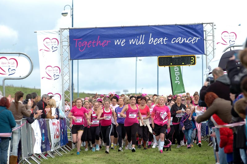 The Race for Life in 2012. Were you pictured at the start?