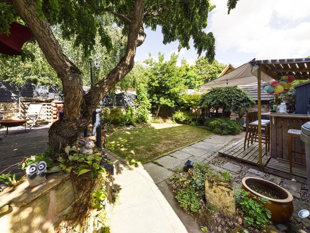 The gardens are divided in to distinct zones, with lawns and seating areas.