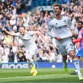 HALF CENTURY: Of goals for Patrick Bamford in a Leeds United shirt, the Whites no 9 pictured celebrating his strike against Crystal Palace at Elland Road on Sunday before matters turned very pear shaped for the hosts. Photo by Stu Forster/Getty Images.