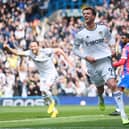 HALF CENTURY: Of goals for Patrick Bamford in a Leeds United shirt, the Whites no 9 pictured celebrating his strike against Crystal Palace at Elland Road on Sunday before matters turned very pear shaped for the hosts. Photo by Stu Forster/Getty Images.