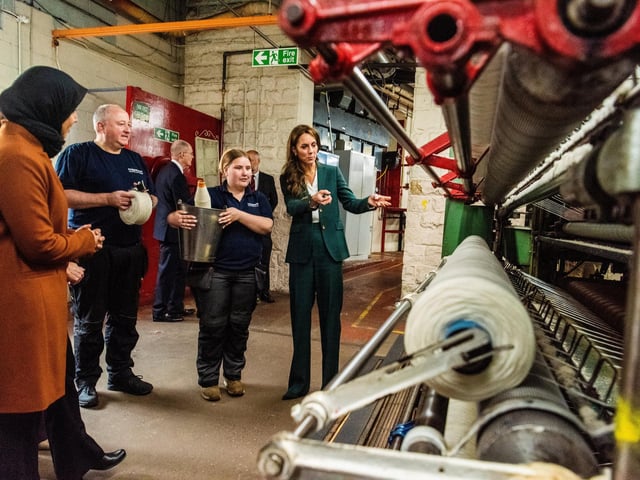The family-owned heritage textile mill was established in 1783 and manufactures British woollen cloth, high-performing technical textiles, and iconic fabrics
