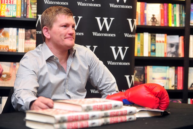 Boxing fans queued up to meet Ricky Hatton when he was signing copies of his book 'Ricky Hatton's Vegas Tales' at Waterstones in May 2015.