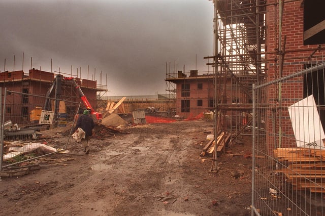 This building site on Easy Street was labelled an "eye sore" by the local community in October 1996.