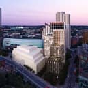 An artist's impression of the proposed conference centre could look.