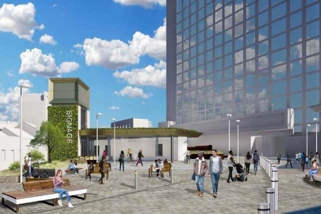 An artist's impression of the work on New Station Street.