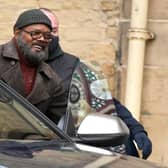 Hollywood legend Samuel L Jackson at The Piece Hall in Halifax in January