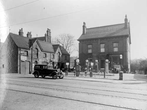 Jubilee Garage which was at 196 Chapeltown Road. Pictured in April 1937.