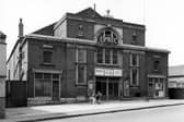 The Lyric Picture House pictured in June 1965. It was designed by Jones and Stocks and opened in December 1922 with 'The Three Musketeers'. Although it is now no longer used as a cinema, the building is still in existence.