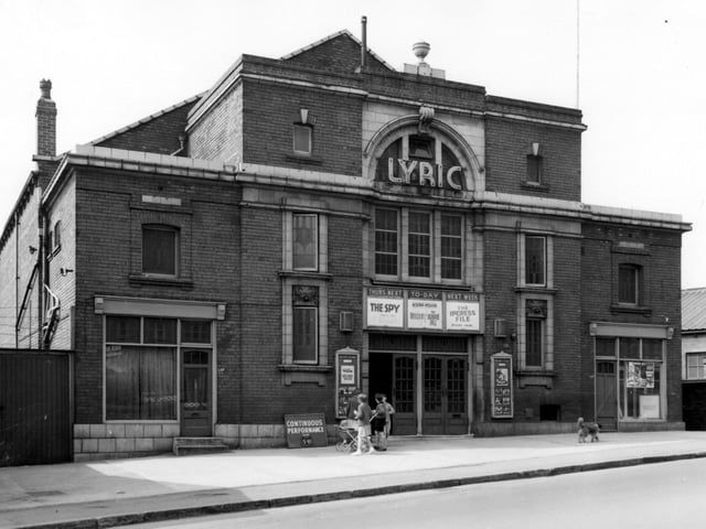 The Lyric Picture House pictured in June 1965. It was designed by Jones and Stocks and opened in December 1922 with 'The Three Musketeers'. Although it is now no longer used as a cinema, the building is still in existence.