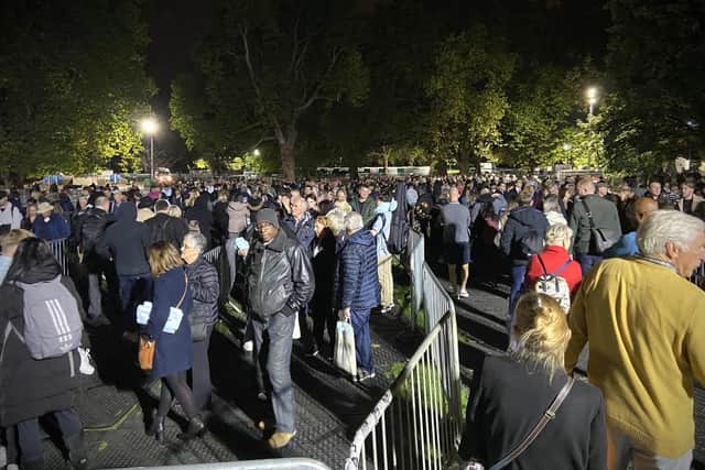 After almost 14-hours of queueing the pair finally made it inside, a moment Jules described as “somber and glorious.”