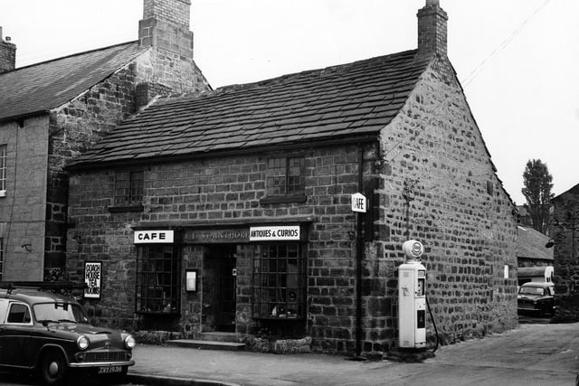 J.L. Stainthorp's Cafe and Antiques and Curios shop on Main Street in Thorner. Pictured in August 1974.