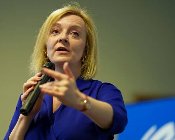 The Conservative Party leadership candidate told reporters in Leeds that she knows “how poor the transport is” in the city. Picture: Jacob King/PA Wire.