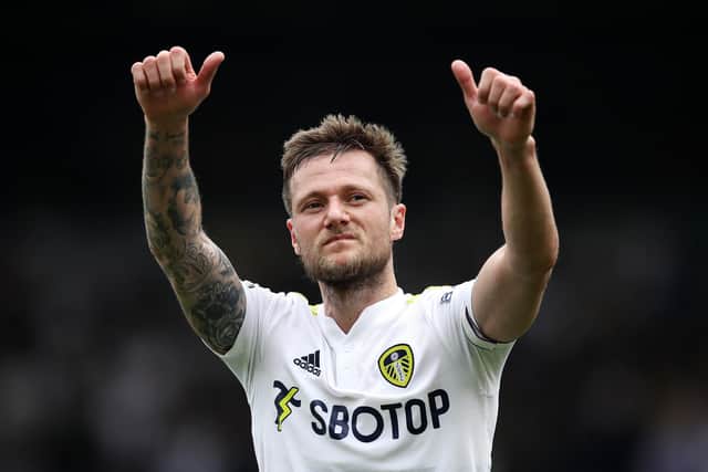 TRIBUTE: From Leeds United captain Liam Cooper to his former Whites team mate Kalvin Phillips. Photo by George Wood/Getty Images.