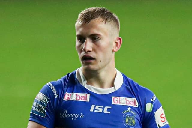 Jarrod O'Connor as he looked 150 games ago, during his Leeds Rhinos debut against Catalans Dragons on September 30, 2020. Picture by Paul Currie/SWpix.com.