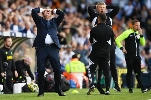 FRUSTRATIONS: Sam Allardyce correctly identified missed chances as a big factor in Leeds United's 4-1 defeat to Tottenham Hotspur