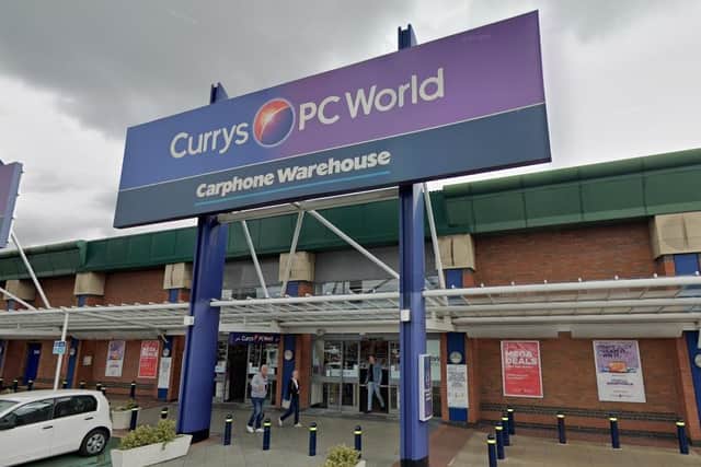 The gang raided PC World at Crown Point. (pic by Google Maps)