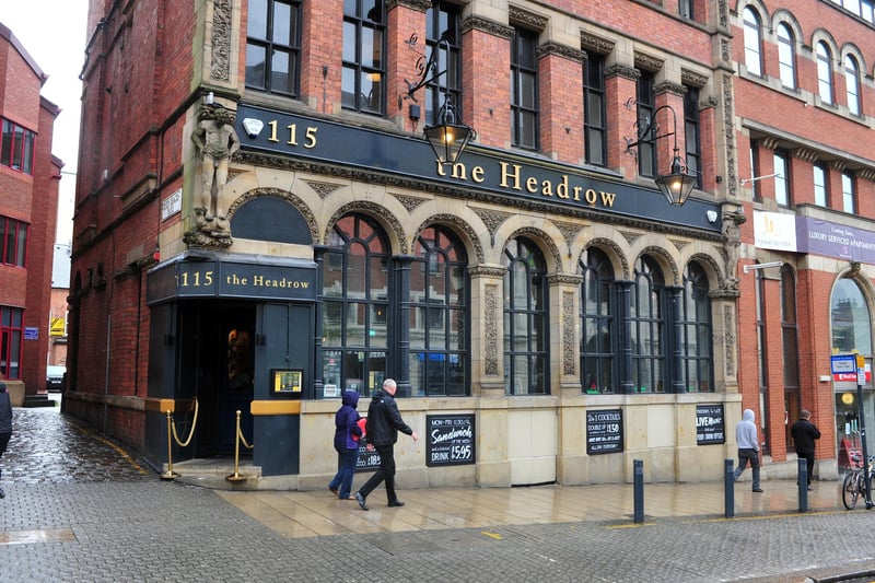 115 The Headrow is a popular pub at the heart of Leeds city centre and inside features a raised area where there are tables overlooking the street.
