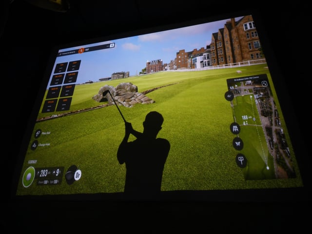 When using a golf simulator, you can play a full round in under an hour, including putting