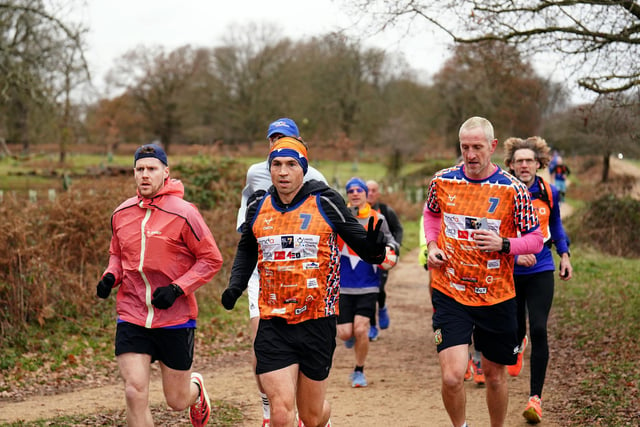 Sinfield pictured in Richmond Park on day seven of the challenge. With this challenge, he aims to raise the very specific figure of £777,777 – chosen as a nod to Rob’s number seven shirt he wore while playing for the Rhinos.