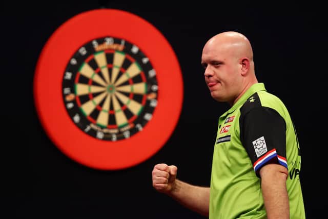 Some of the biggest names in world darts - Michael van Gerwen (pictured), Gerwyn Price and Raymond van Barneveld - are set to compete at the UK Open. (Pic: Getty Images)