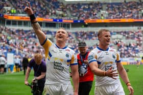Leeds Rhinos props Mikolaj Oledzki, left and Cooper Jenkins - both seen after the recent Magic Weekend win against Bradford Bulls, both failed to finish last Saturday's game at Catalans Dragons. Picture by Callum Pilkington/SWpix.com.