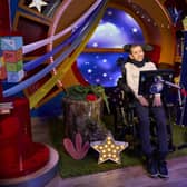Former rugby league player Rob Burrow makes history as he reads a CBeebies Bedtime Story using special technology. Picture: BBC/PA Wire