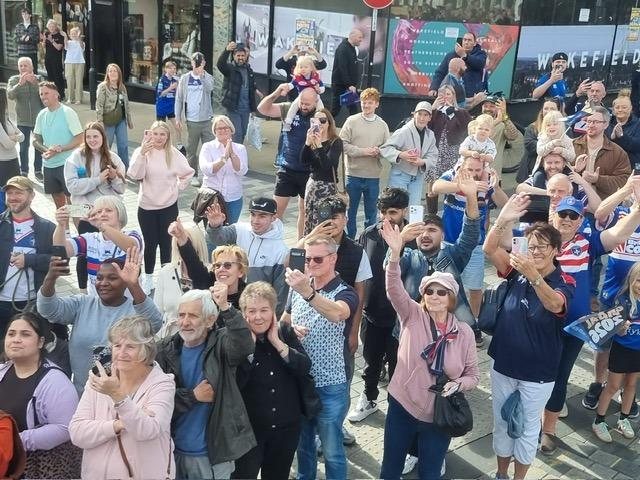 Thousands of fans gathered in the city centre.