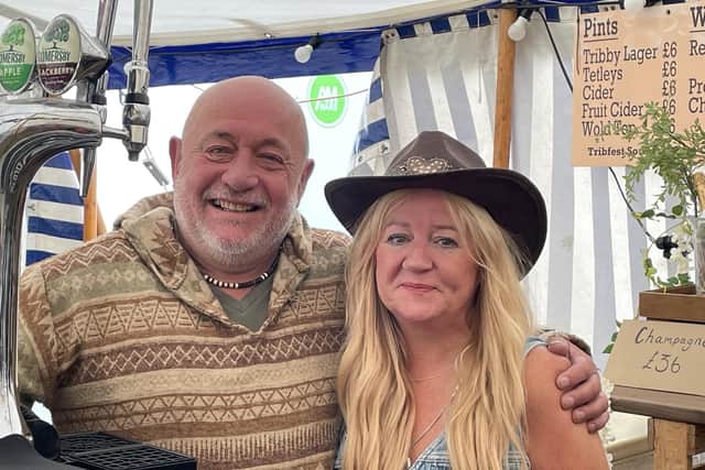 Ged and Ali Watts, who have been running the bar at Tribfest since 2007,  are retiring.