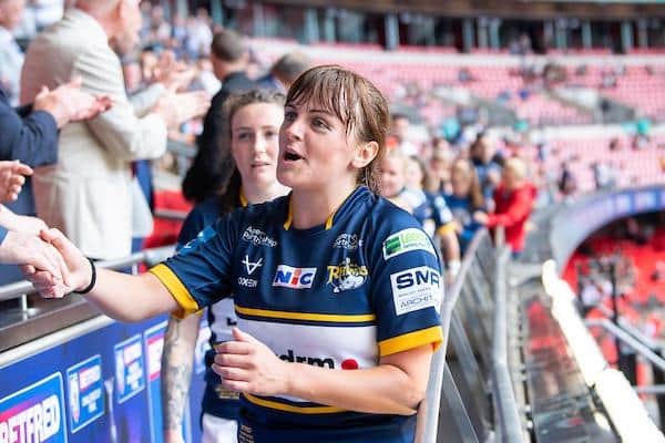 Rhinos captain Hanna Butcher in the Royal Box after the Wembley loss to St Helens. Leeds hope tio avenge that on Saturday in a Super League semi-final. Picture by Allan McKenzie/SWpix.com.