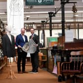 William Gaunt (left) and, John Gaunt are pictured in the archive at Sunnybank Mills. 