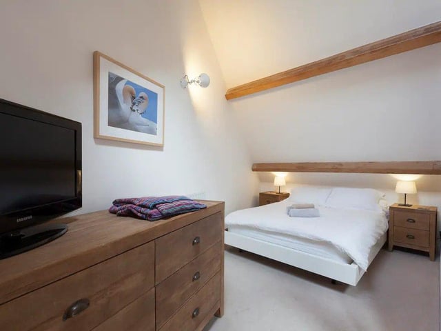 The apartment also has completely private and quiet bedrooms, each with their own staircase for privacy.