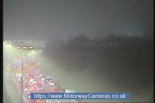 The M1 has been shut in both directions between junctions 44 and 45