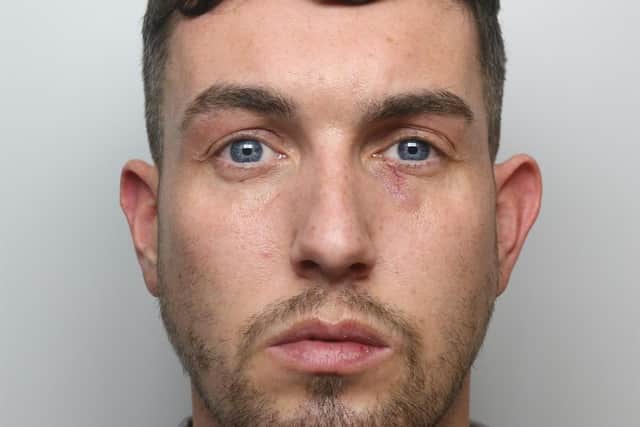 Robbie McLaughlin, 32, of The Mount, Halton, Leeds was sentenced to seven years in prison after pleading guilty to causing grievous bodily harm with intent, possessing MDMA and cocaine with an intent to supply, and driving while disqualified at Leeds Crown Court on October 30. Photo: West Yorkshire Police.