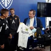 WARM WELCOME - Leeds United boss Jesse Marsch, alongside Patrick Bamford and Daniel James, presented a signed shirt to Premier of Western Australia Mark McGown at the launch of Perth's Festival of International Football in Fremantle.