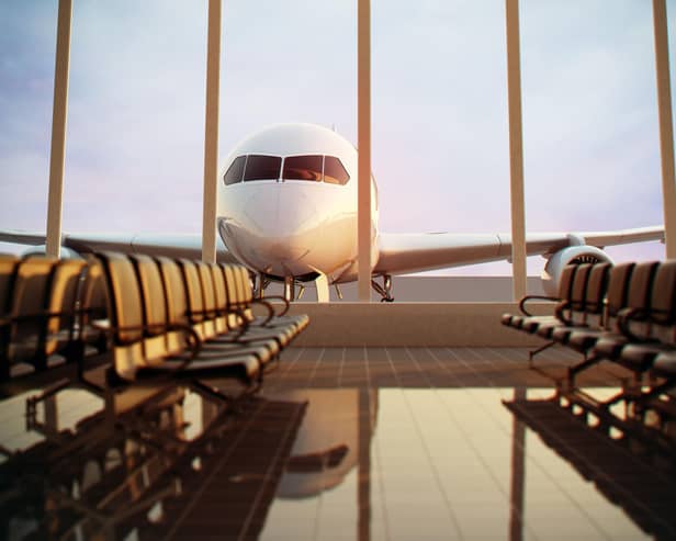 Airport departure lounge
